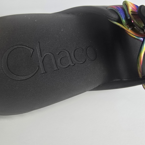 Chaco Women's CHILLOS Slide Sandal, Dark Tie Dye Slip On Adjustable Strap Size 6 - Picture 6 of 10